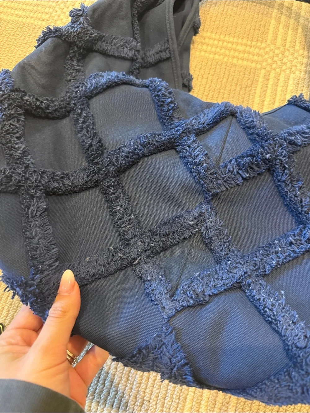 Chanel 21C Large Hobo Bag Navy & Gold